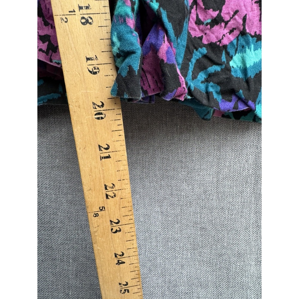 Rabbit Designs Sz 8 Vintage 80's 90's USA Jumpsuit Romper Floral Pink Purple - Picture 6 of 10
